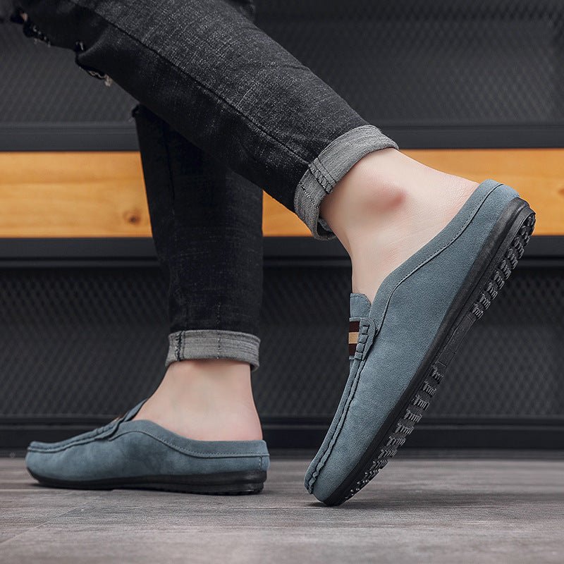 Męskie zamszowe mokasyny wsuwane-Footwear for men-Olave