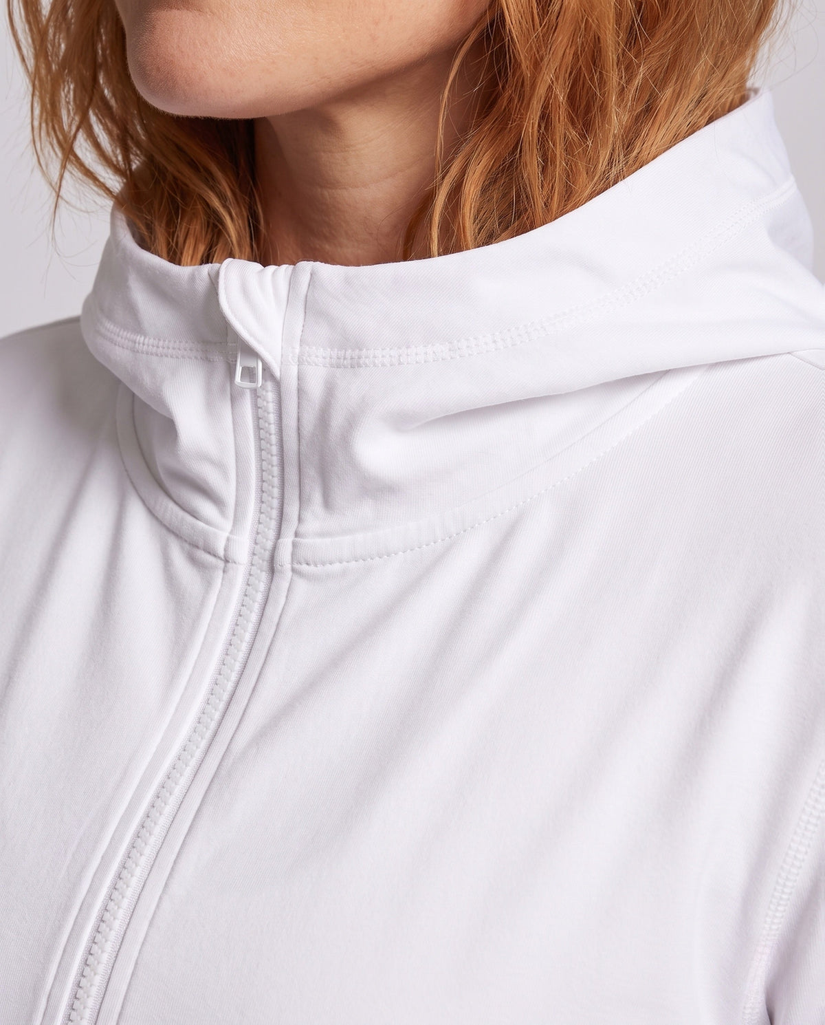 Damska bluza dresowa z kapturem i zamkiem błyskawicznym-Jacket for women-Olave