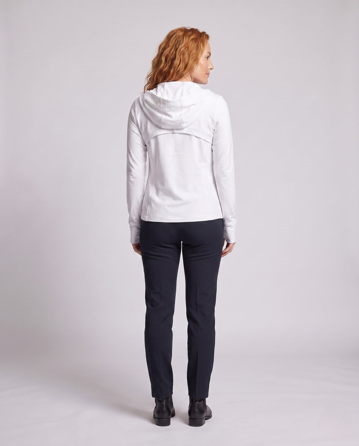 Damska bluza dresowa z kapturem i zamkiem błyskawicznym-Jacket for women-Olave