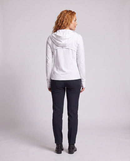 Damska bluza dresowa z kapturem i zamkiem błyskawicznym-Jacket for women-Olave