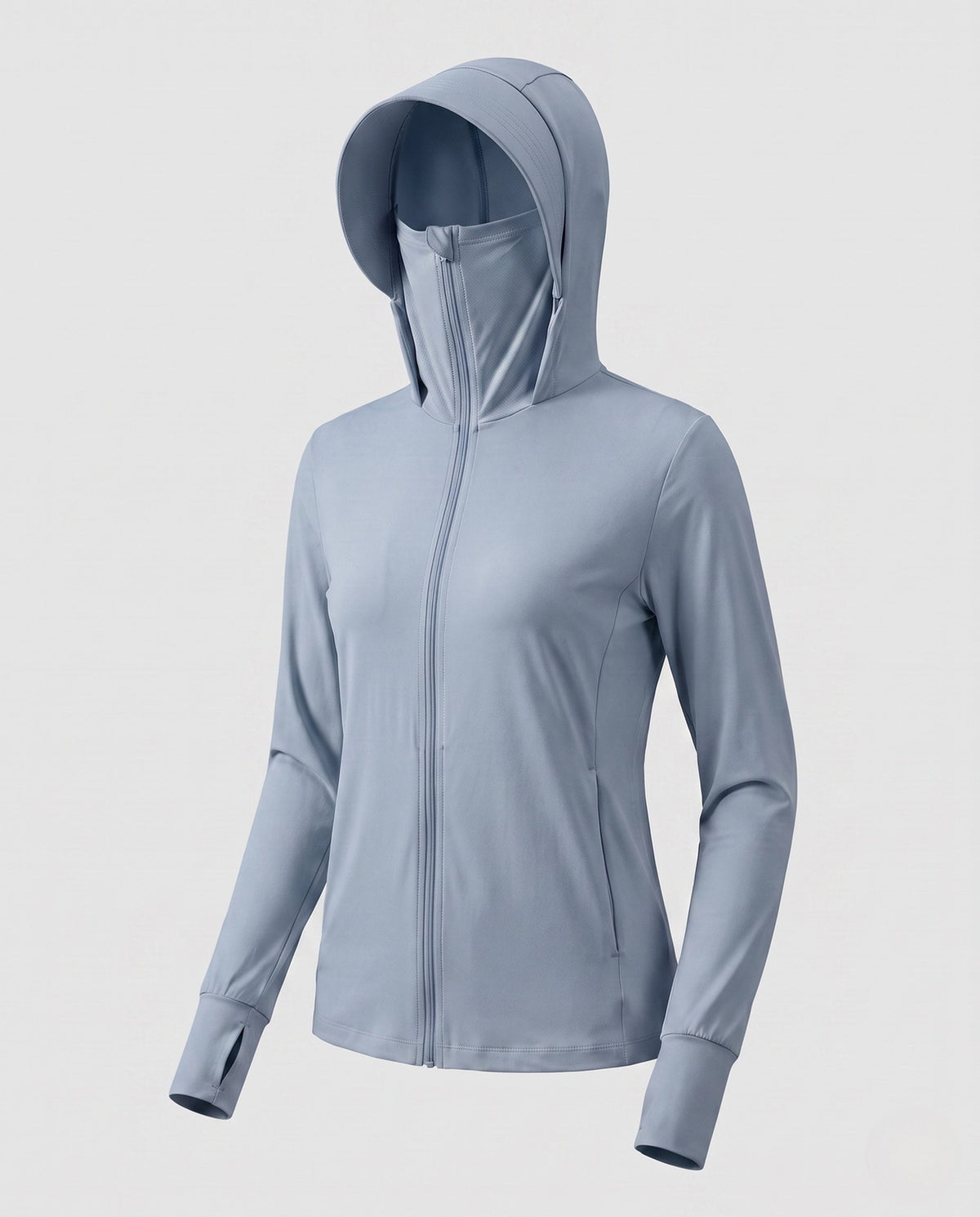 Damska bluza dresowa z kapturem i zamkiem błyskawicznym-Jacket for women-Olave