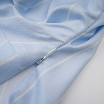 Damska bluzka w paski z odkrytymi ramionami i łańcuszkami-Blouses for women-Olave