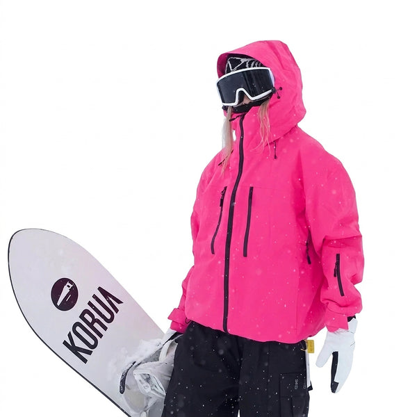 Damska kurtka narciarska z kapturem i zamkiem błyskawicznym-Jacket for women-Olave