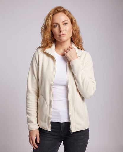 Damska kurtka polarowa ze stójką i zamkiem błyskawicznym-jackets for woman-Olave