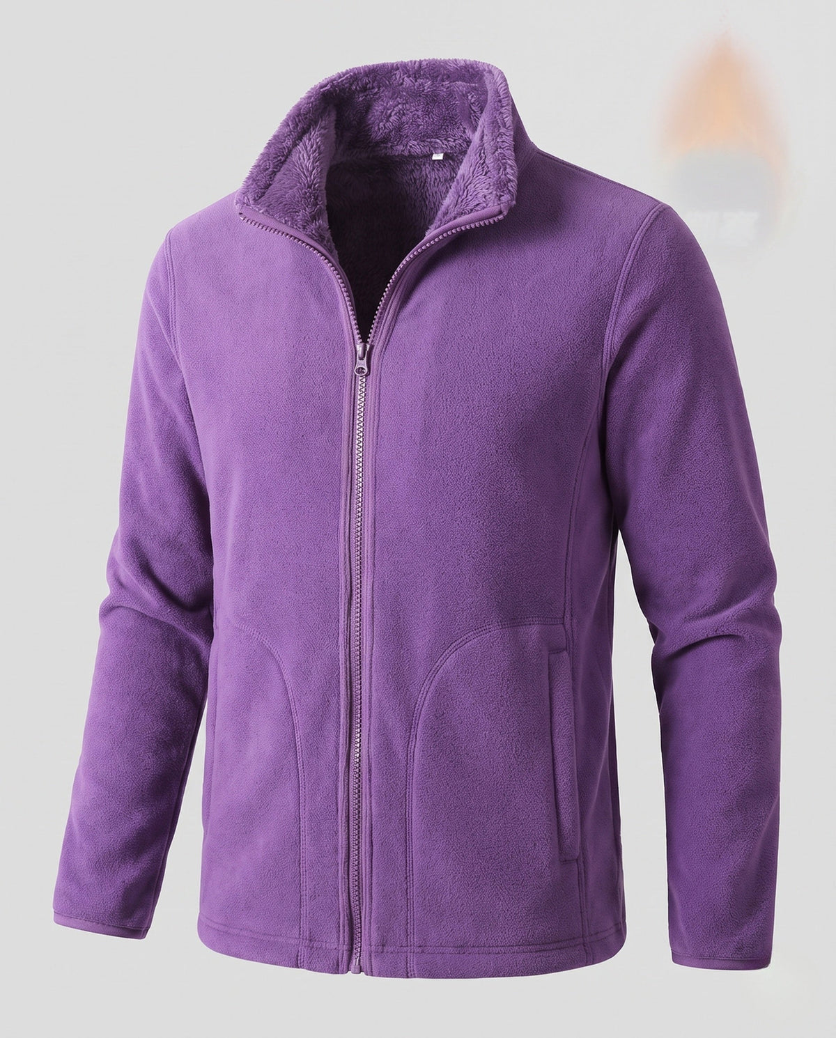 Damska kurtka polarowa ze stójką i zamkiem błyskawicznym-jackets for woman-Olave