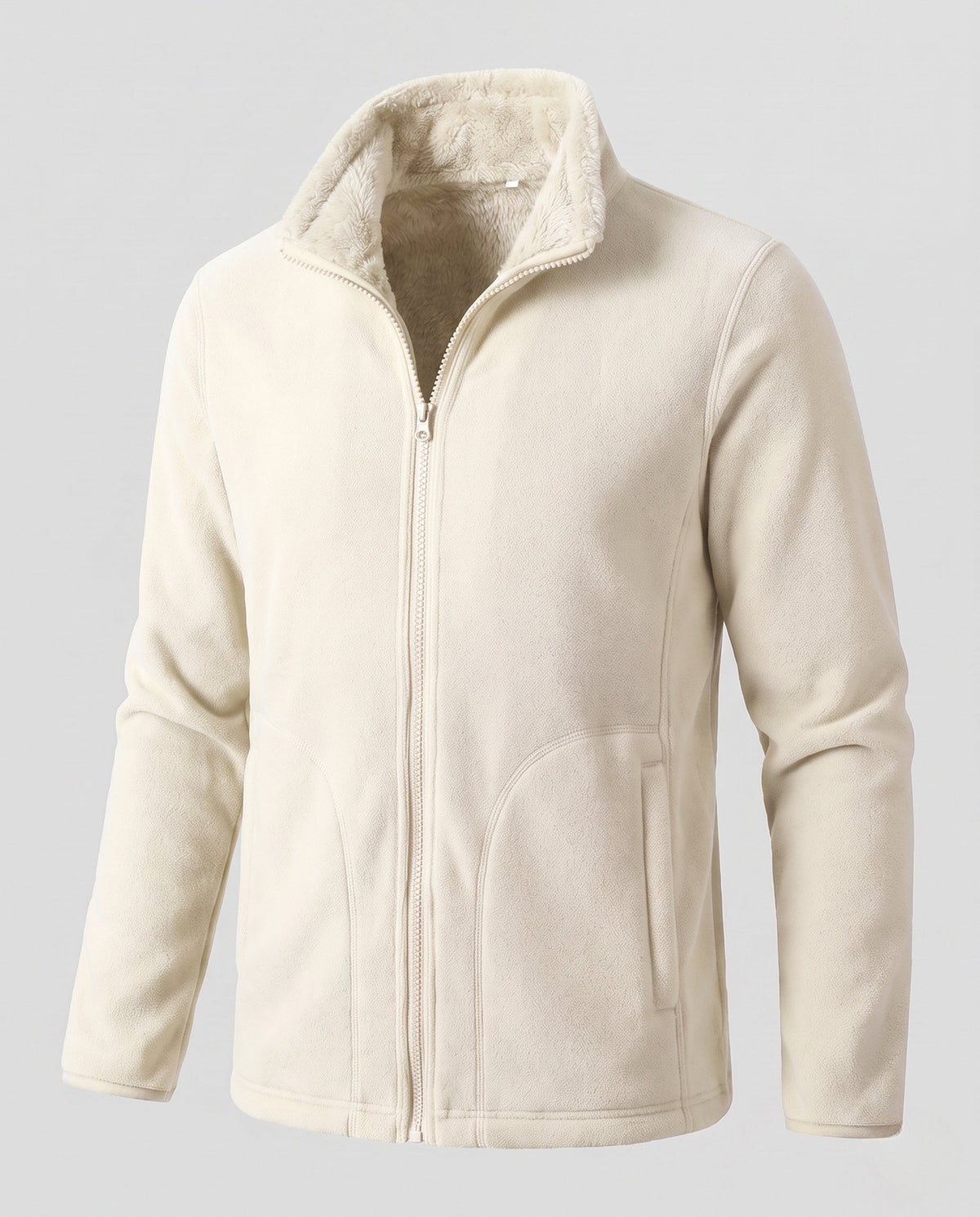 Damska kurtka polarowa ze stójką i zamkiem błyskawicznym-jackets for woman-Olave