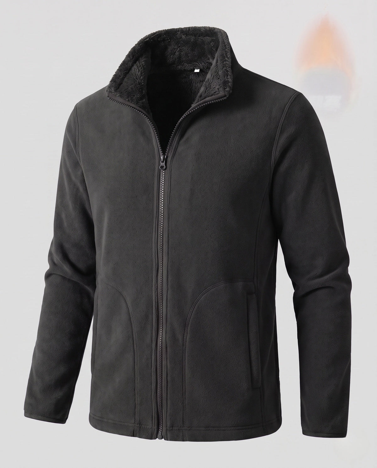 Damska kurtka polarowa ze stójką i zamkiem błyskawicznym-jackets for woman-Olave