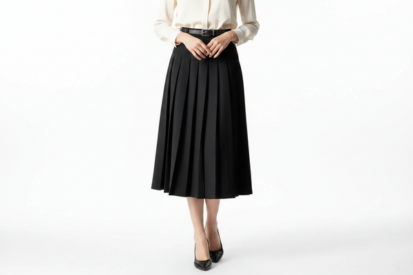 Damska plisowana spódnica midi-Skirt for women-Olave