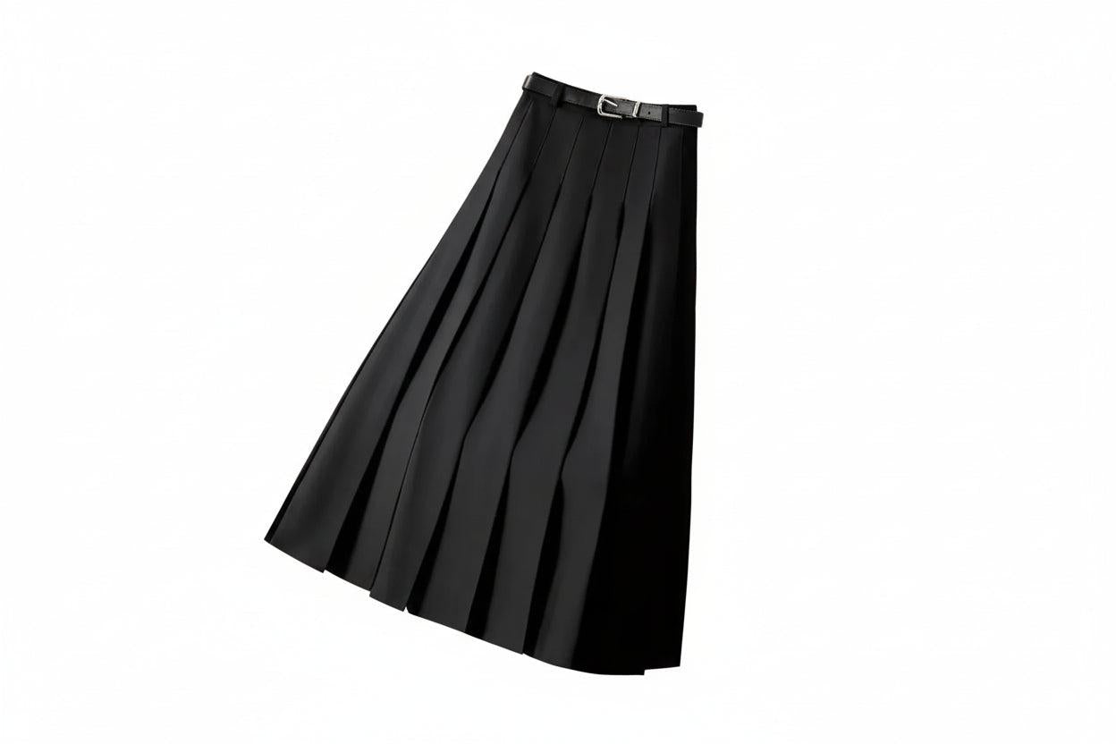 Damska plisowana spódnica midi-Skirt for women-Olave