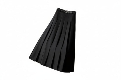 Damska plisowana spódnica midi-Skirt for women-Olave