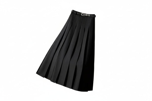 Damska plisowana spódnica midi-Skirt for women-Olave