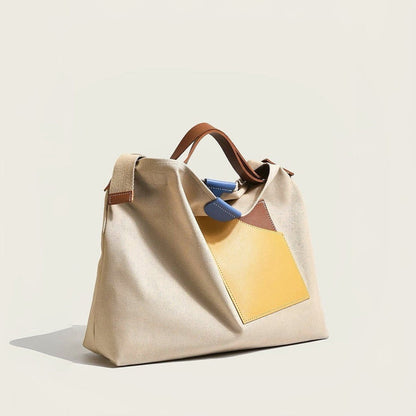 Damska płócienna torba na ramię-Accessories for Women-Olave