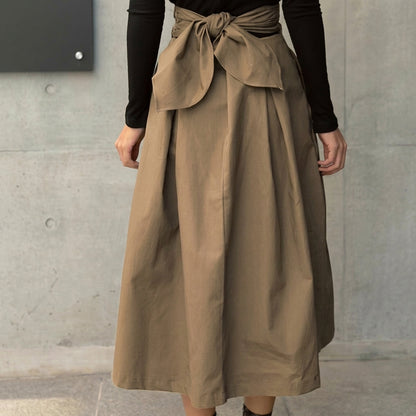 Damska spódnica midi z wysokim stanem i plisami-Skirt for women-Olave