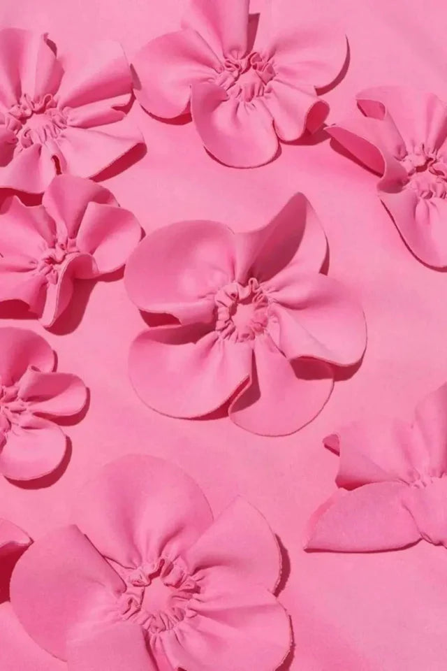 Damska Sukienka Maxi z Wysokim Kołnierzem i Aplikacją Kwiatową-Dresses for Women-Olave