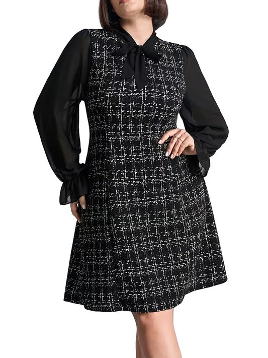 Damska Sukienka Z Długim Rękawem Długość Do Kolan-Olave