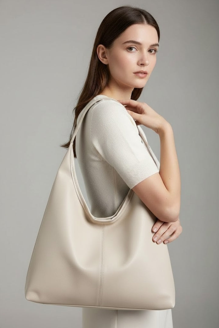 Damska torba na ramię o zakrzywionej formie z szerokim paskiem-Accessories for Women-Olave