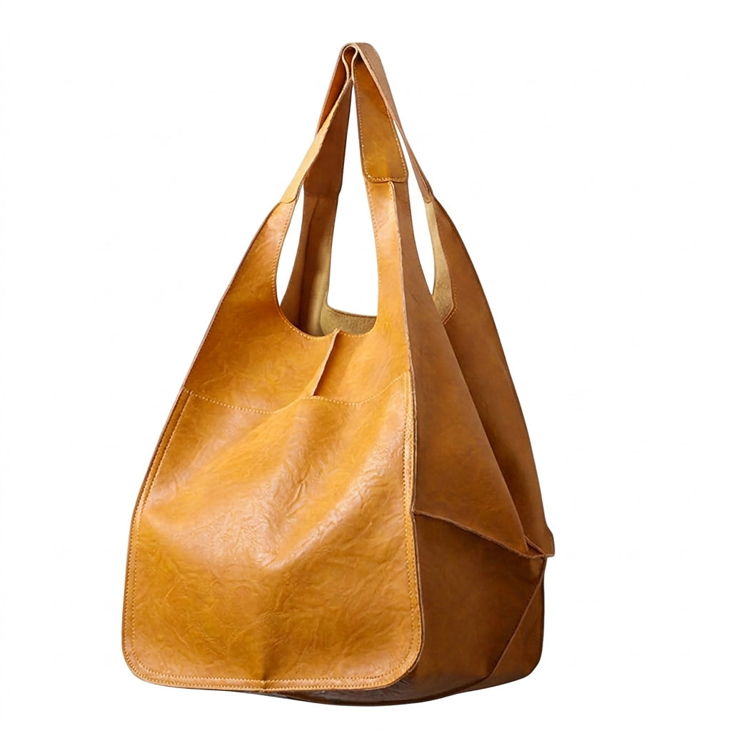 Damska torba typu tote oversize z przednią kieszenią-Accessories for Women-Olave