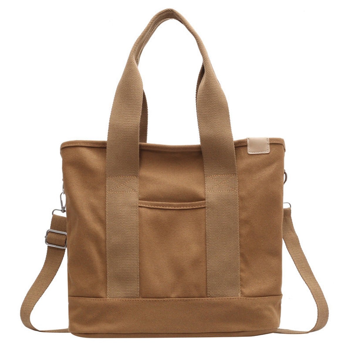 Damska torba typu tote z płótna z regulowanym paskiem-Accessories for Women-Olave