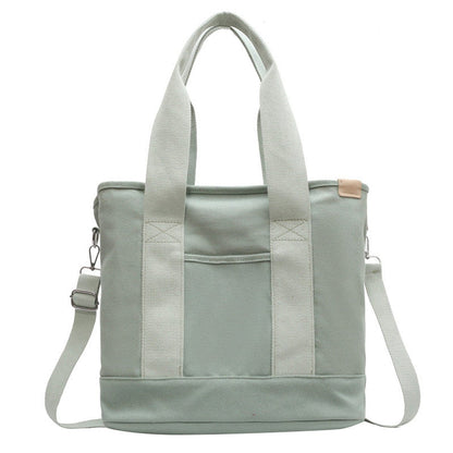 Damska torba typu tote z płótna z regulowanym paskiem-Accessories for Women-Olave