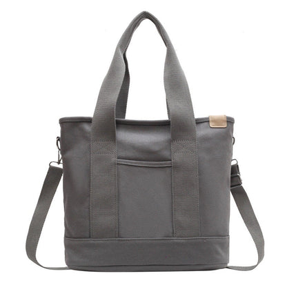 Damska torba typu tote z płótna z regulowanym paskiem-Accessories for Women-Olave