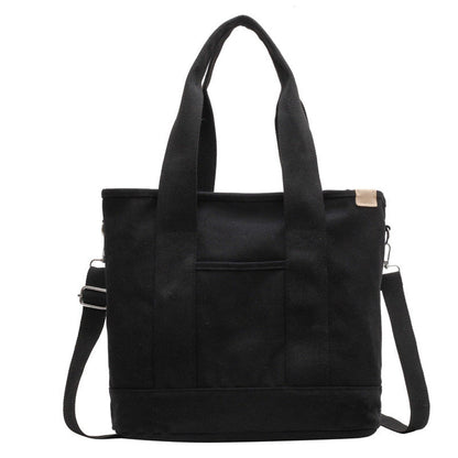 Damska torba typu tote z płótna z regulowanym paskiem-Accessories for Women-Olave