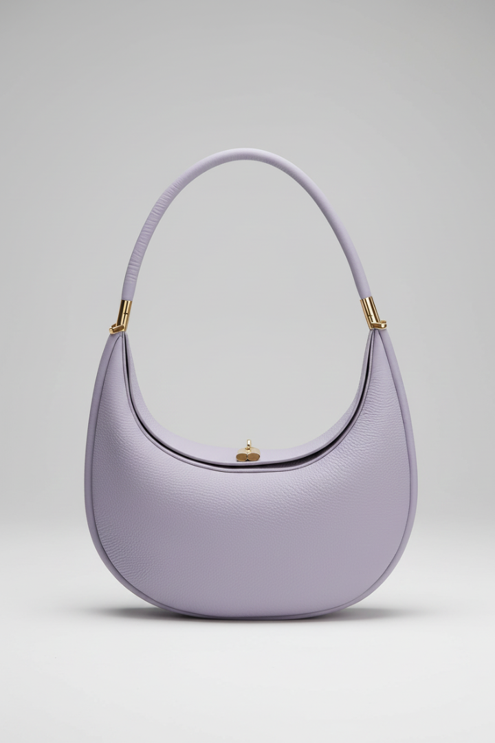 Damska torebka na ramię o zakrzywionej sylwetce ze sztywnym uchwytem-Accessories for Women-Olave