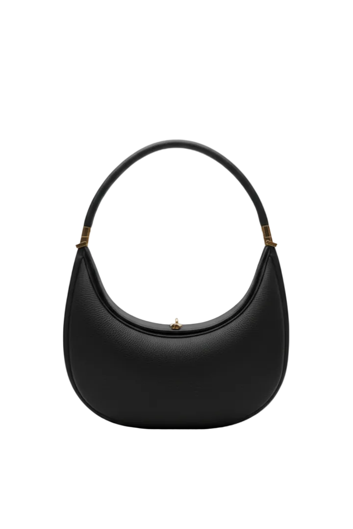 Damska torebka na ramię o zakrzywionej sylwetce ze sztywnym uchwytem-Accessories for Women-Olave