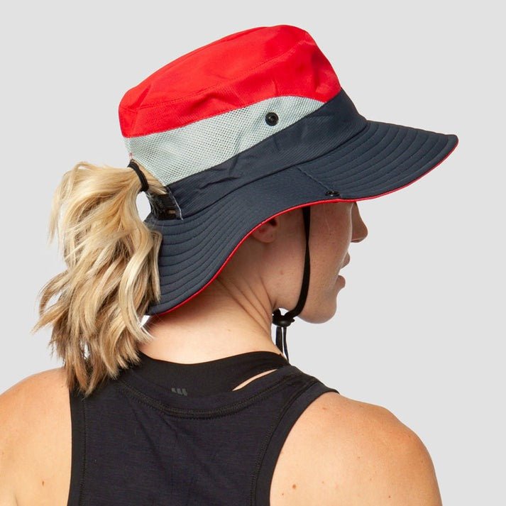 Damski kapelusz przeciwsłoneczny z szerokim rondem i otworem na kucyk-Accessories for Women-Olave