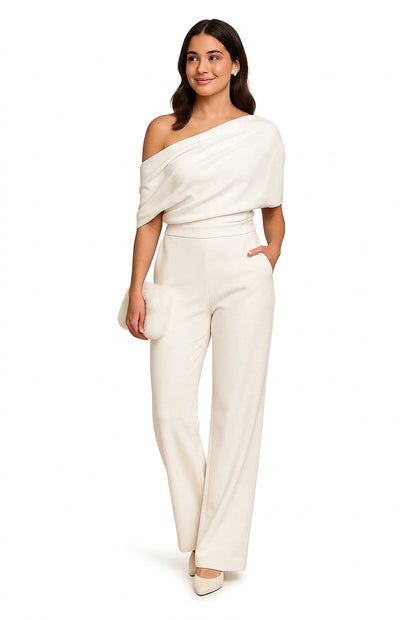Damski kombinezon z jednym ramiączkiem i szerokimi nogawkami-Jumpsuits for women-Olave