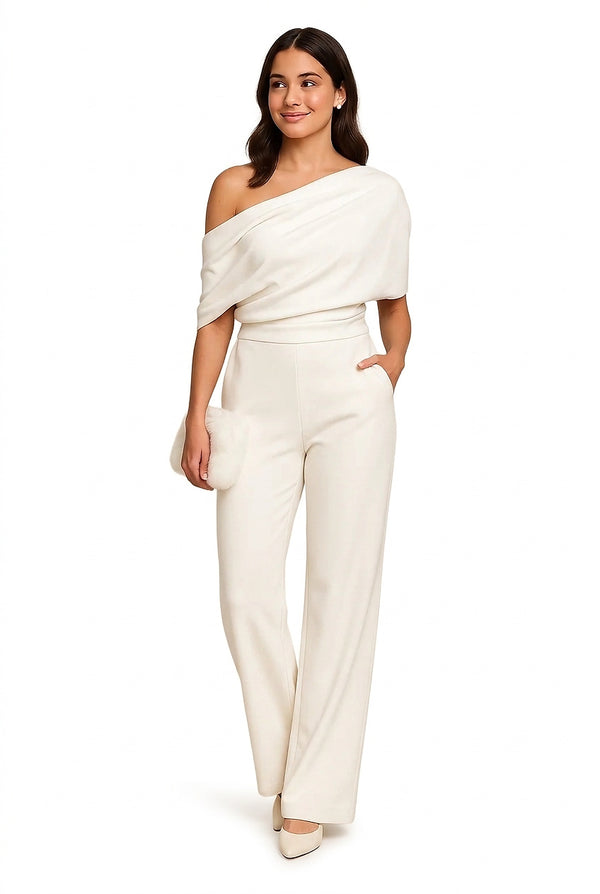 Damski kombinezon z jednym ramiączkiem i szerokimi nogawkami-Jumpsuits for women-Olave