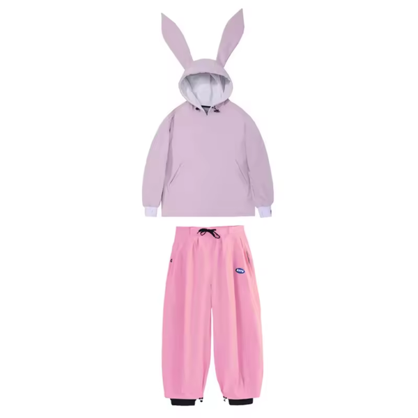 Damski komplet: anorak i spodnie z szerokimi nogawkami-Sets for women-Olave