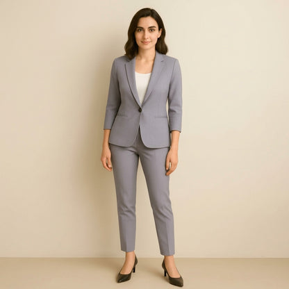 Damski komplet garniturowy z marynarką z rękawami 3/4 i spodniami-Sets for women-Olave