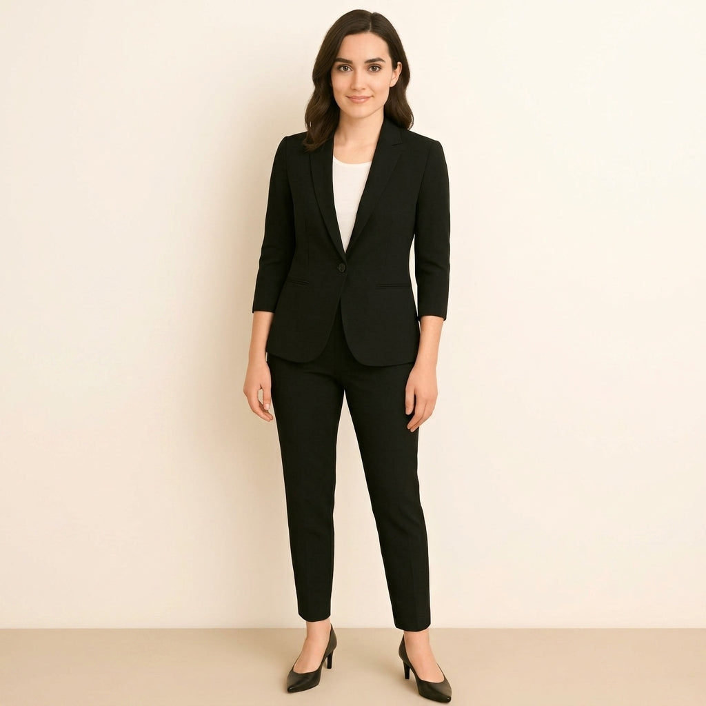 Damski komplet garniturowy z marynarką z rękawami 3/4 i spodniami-Sets for women-Olave