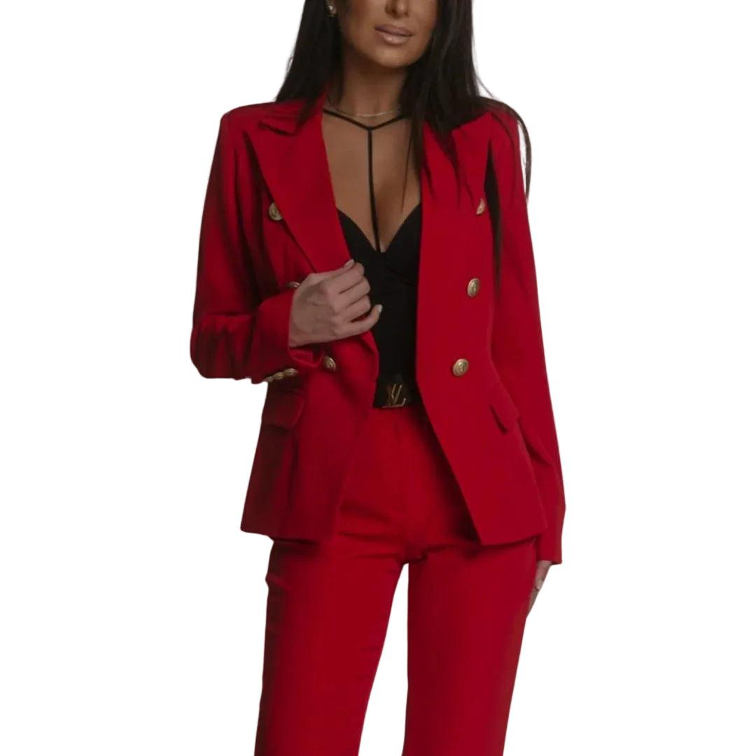 Damski komplet z marynarką i spodniami-Sets for women-Olave