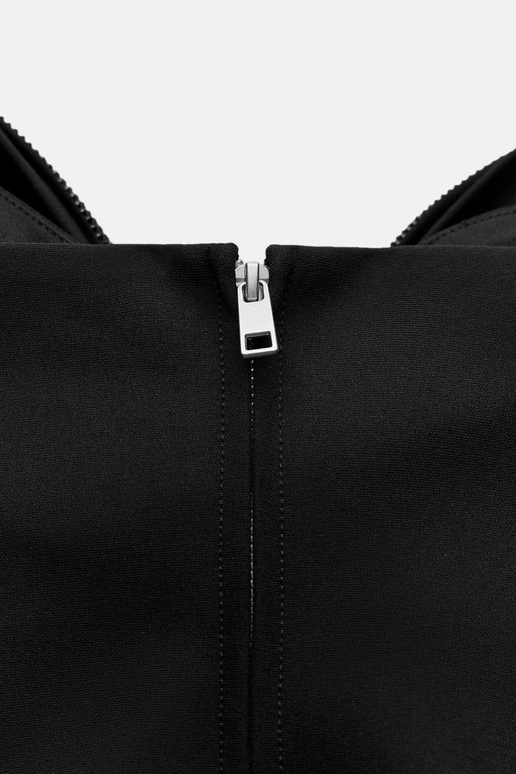 Damski krótki top z kokardą i błyszczącym wykończeniem-Tops for women-Olave