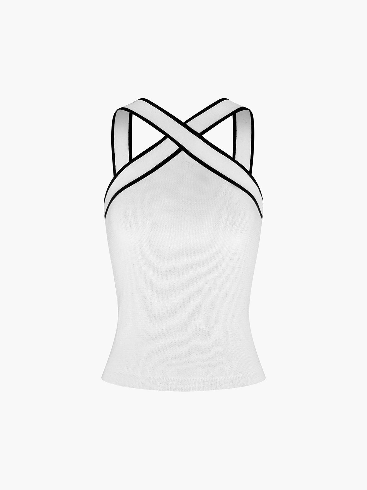 Damski top z dekoltem typu halter i skrzyżowanymi ramiączkami-Tops for women-Olave