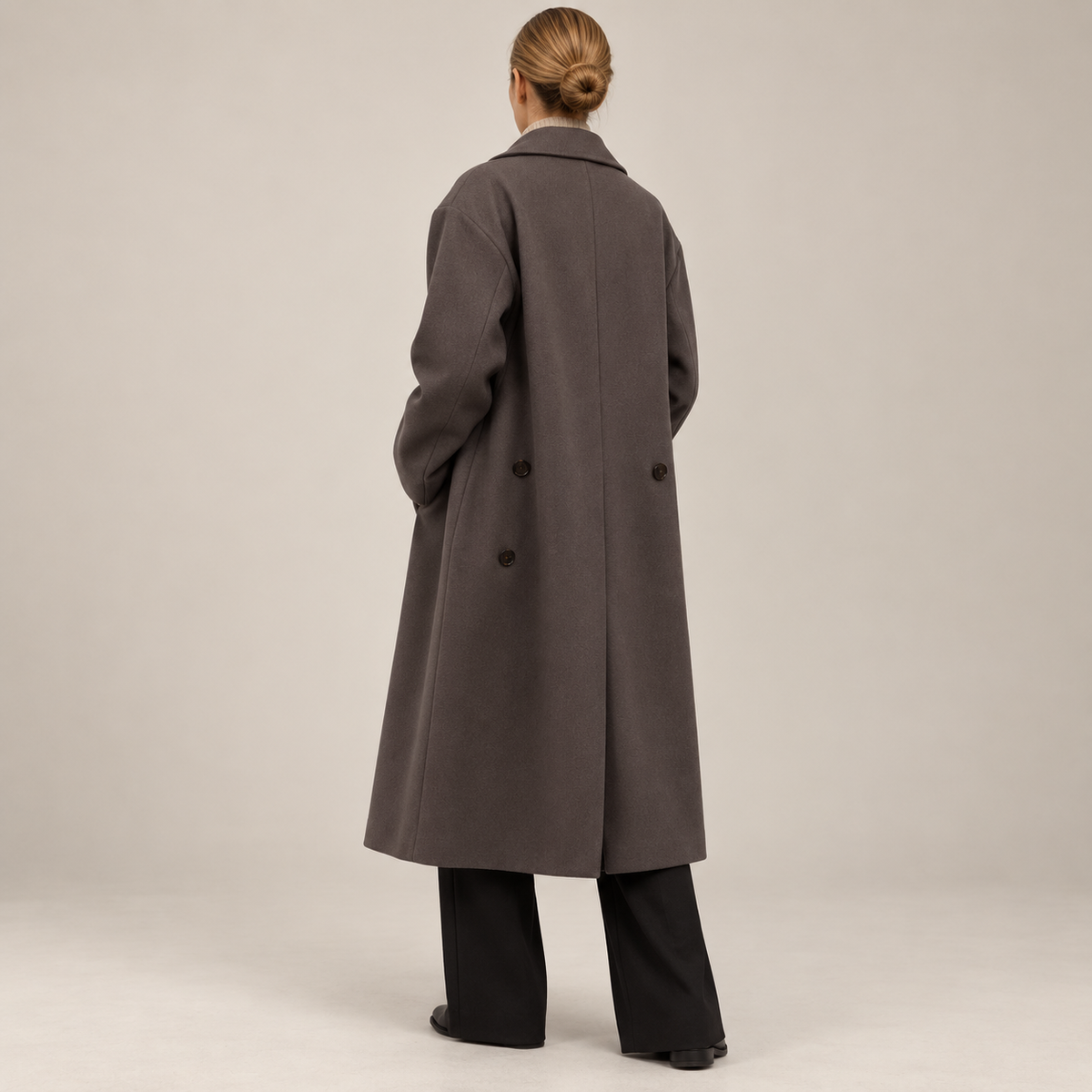 Damski wełniany płaszcz oversize-Coats for women-Olave