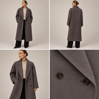 Damski wełniany płaszcz oversize-Coats for women-Olave