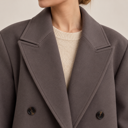 Damski wełniany płaszcz oversize-Coats for women-Olave