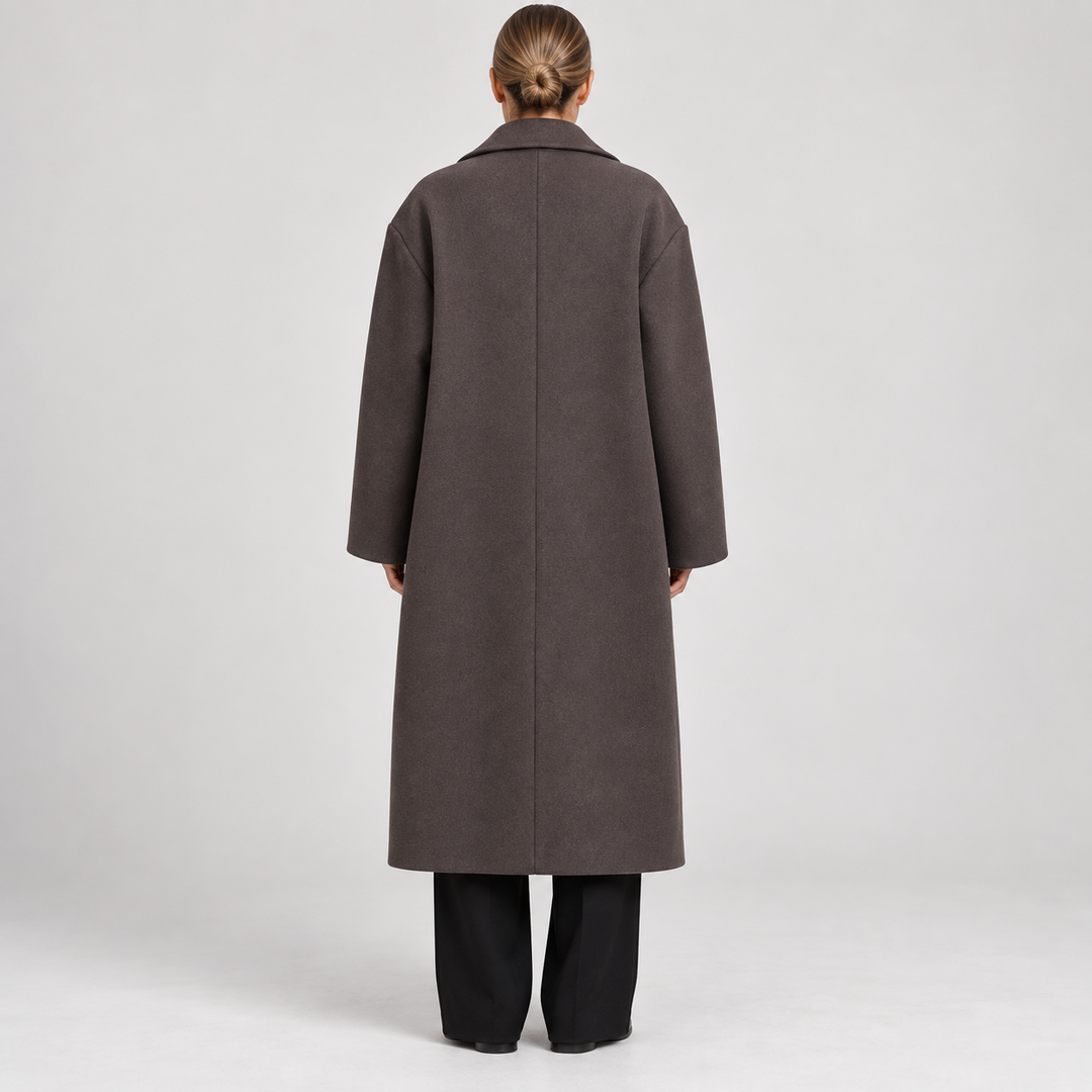 Damski wełniany płaszcz oversize-Coats for women-Olave
