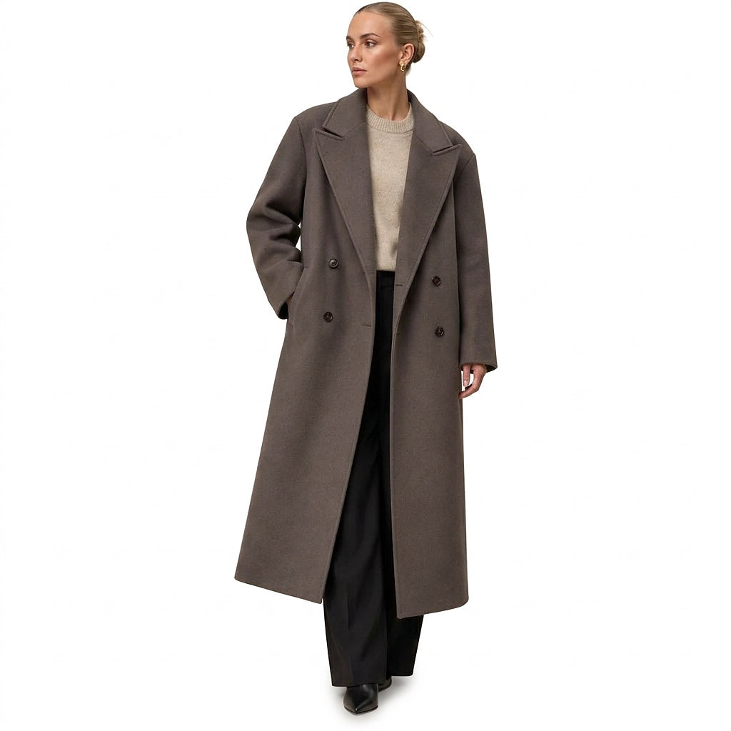 Damski wełniany płaszcz oversize-Coats for women-Olave