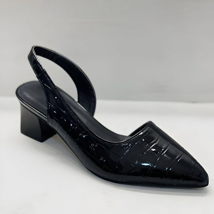 Damskie czółenka slingback z noskiem w szpic na słupku-Footwear for women-Olave