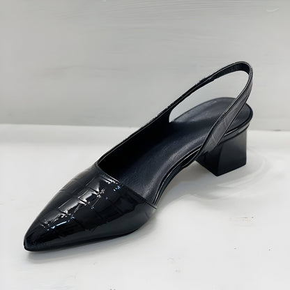 Damskie czółenka slingback z noskiem w szpic na słupku-Footwear for women-Olave