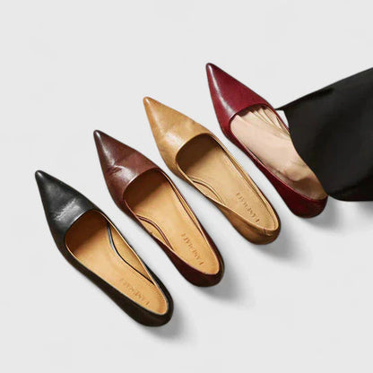 Damskie Czółenka z Szpiczastym Przodem i Niskim Obcasem-Footwear for women-Olave