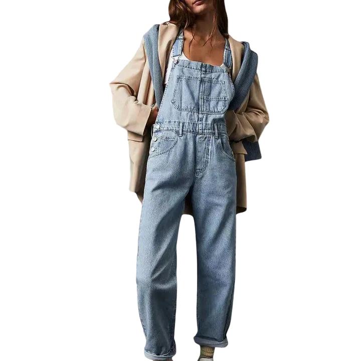 Damskie ogrodniczki jeansowe z regulowanymi ramiączkami-Jumpsuits for women-Olave