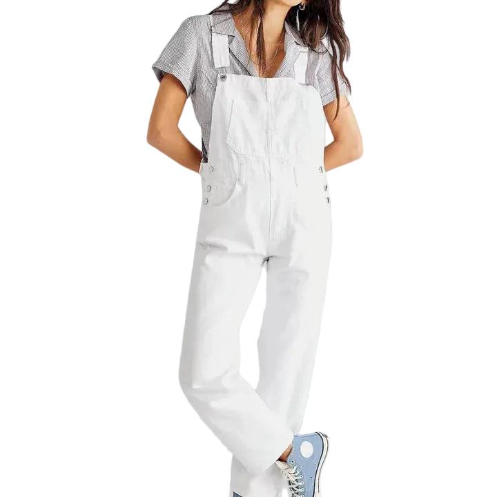 Damskie ogrodniczki jeansowe z regulowanymi ramiączkami-Jumpsuits for women-Olave