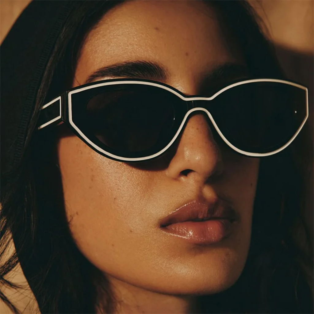 Damskie okulary przeciwsłoneczne w stylu retro typu kocie oczy-Glasses for women-Olave