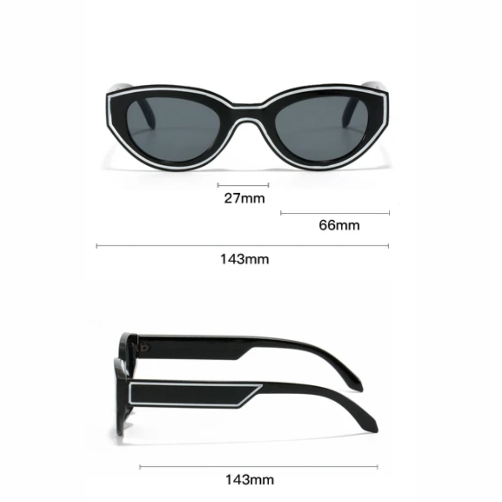 Damskie okulary przeciwsłoneczne w stylu retro typu kocie oczy-Glasses for women-Olave