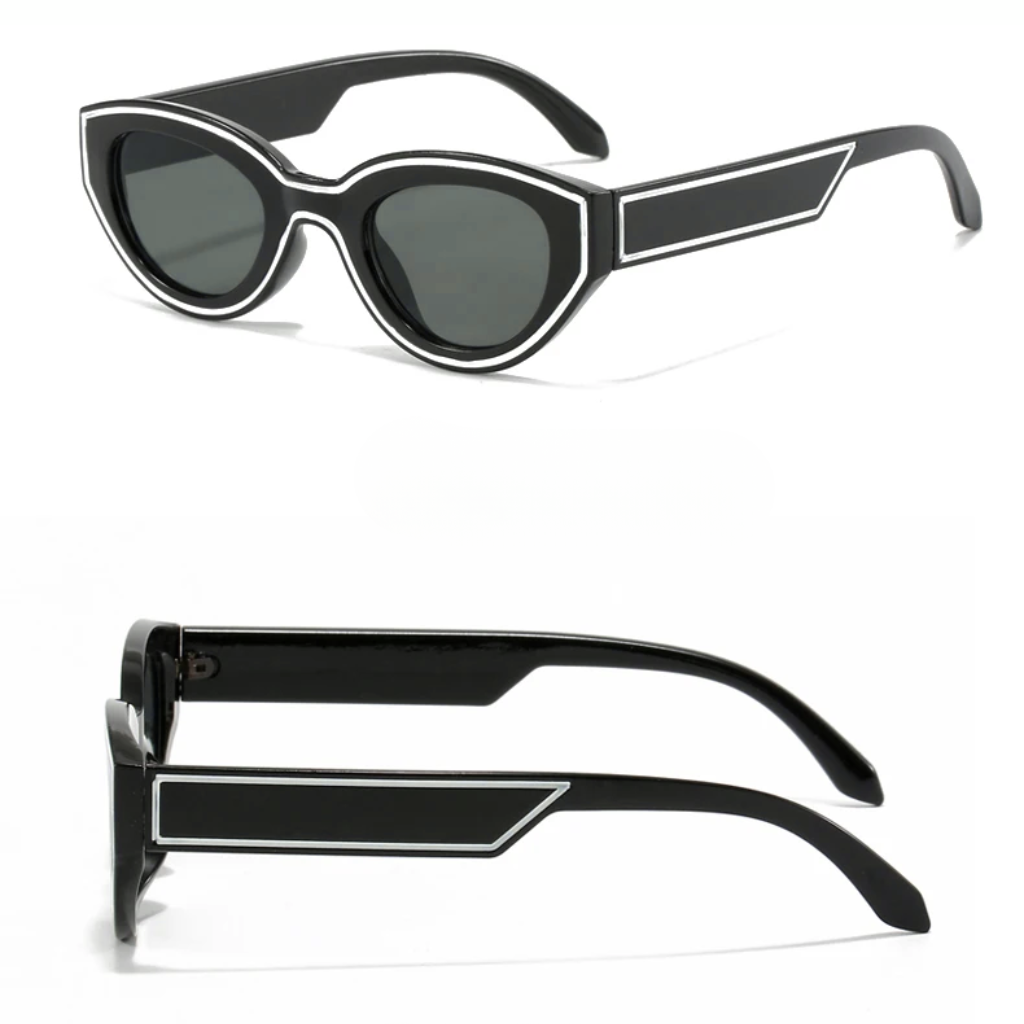 Damskie okulary przeciwsłoneczne w stylu retro typu kocie oczy-Glasses for women-Olave