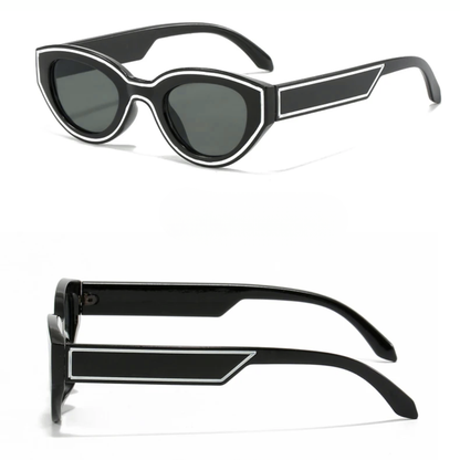 Damskie okulary przeciwsłoneczne w stylu retro typu kocie oczy-Glasses for women-Olave